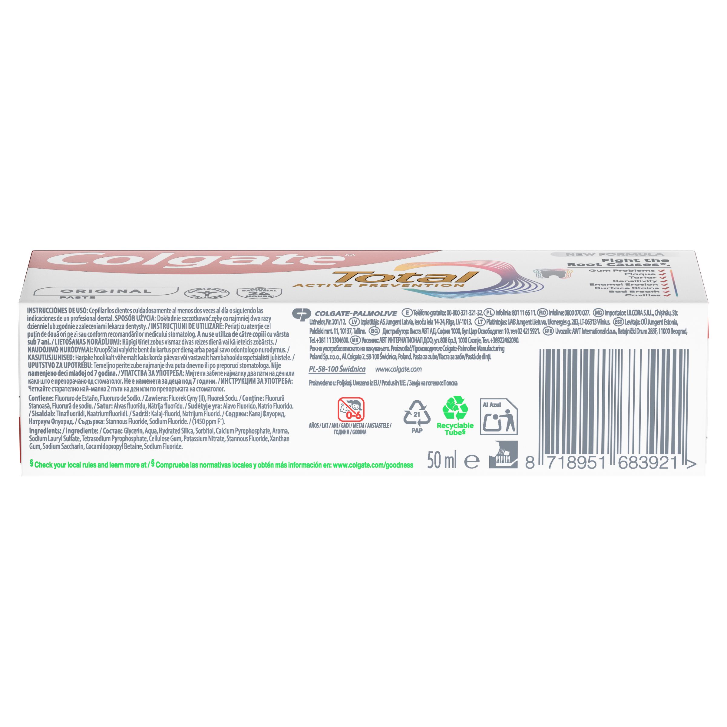 Originali „Total Complete Protection“ dantų pasta Dantų pastos ir dantų pastos