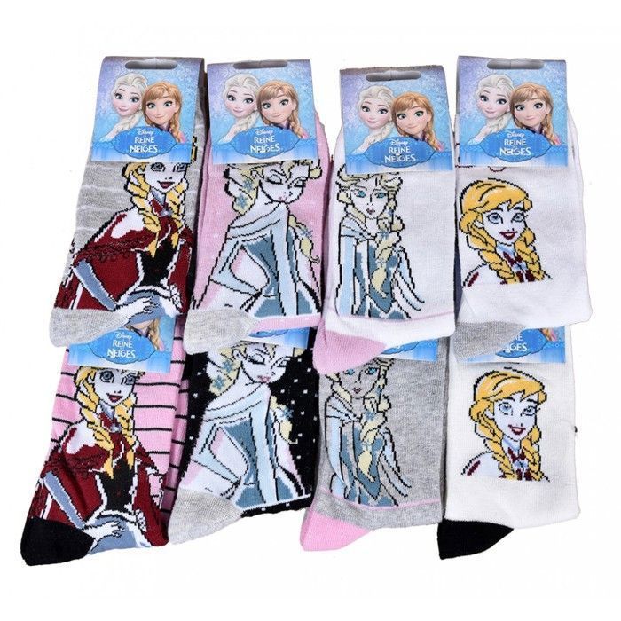 Meias - Frozen - Pacote com 9 pares - 78% algodão - Surpresa - Infantil