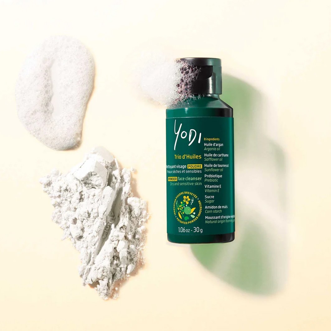 Yodi Trio d'Huiles Nettoyant visage en Poudre au Prébiotique
