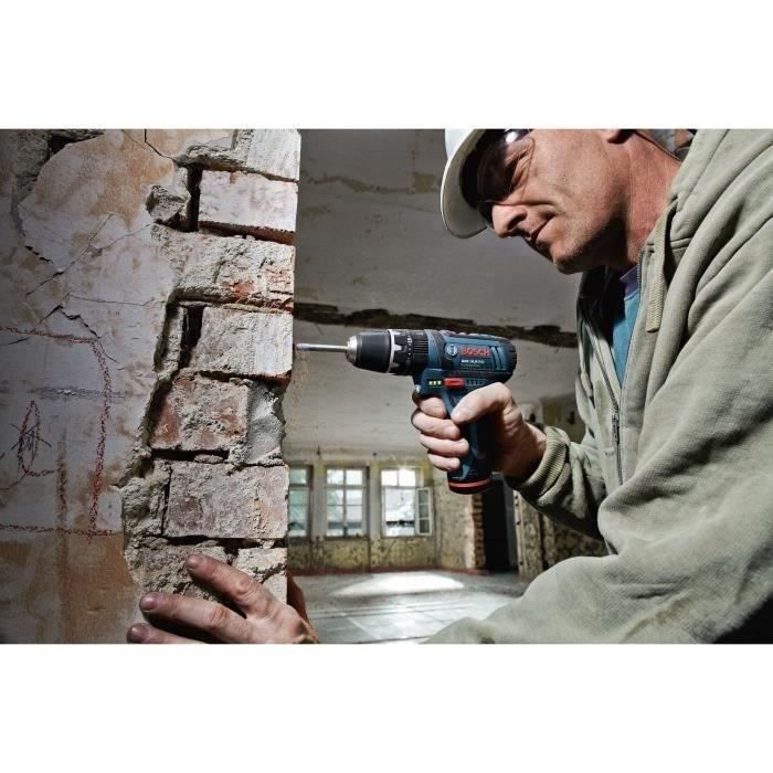 Perceuse-visseuse Bosch Professional GSR 12V-15 + 10 accessoires + 2 batteries 2,0Ah + Chargeur GAL 12V-20 - 060186810G