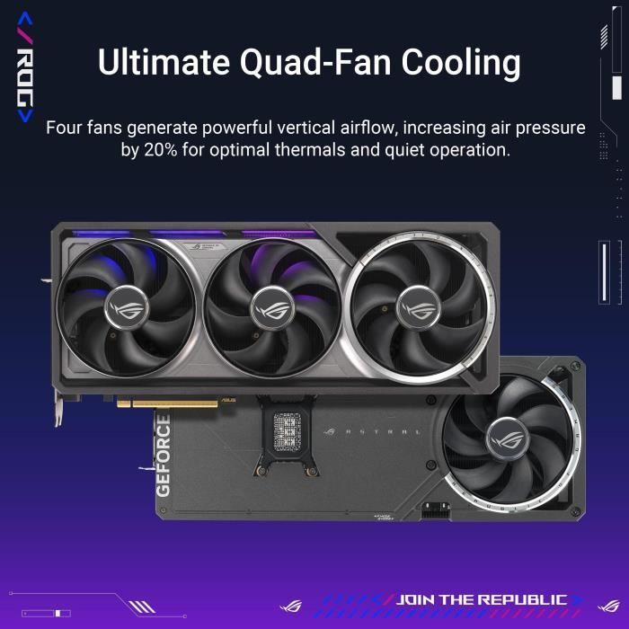 Grafikkarte – ASUS – ROG Astral RTX 5080 – 16 GB GDDR7 – DLSS 4 – Dual HDMI/Tri DisplayPort