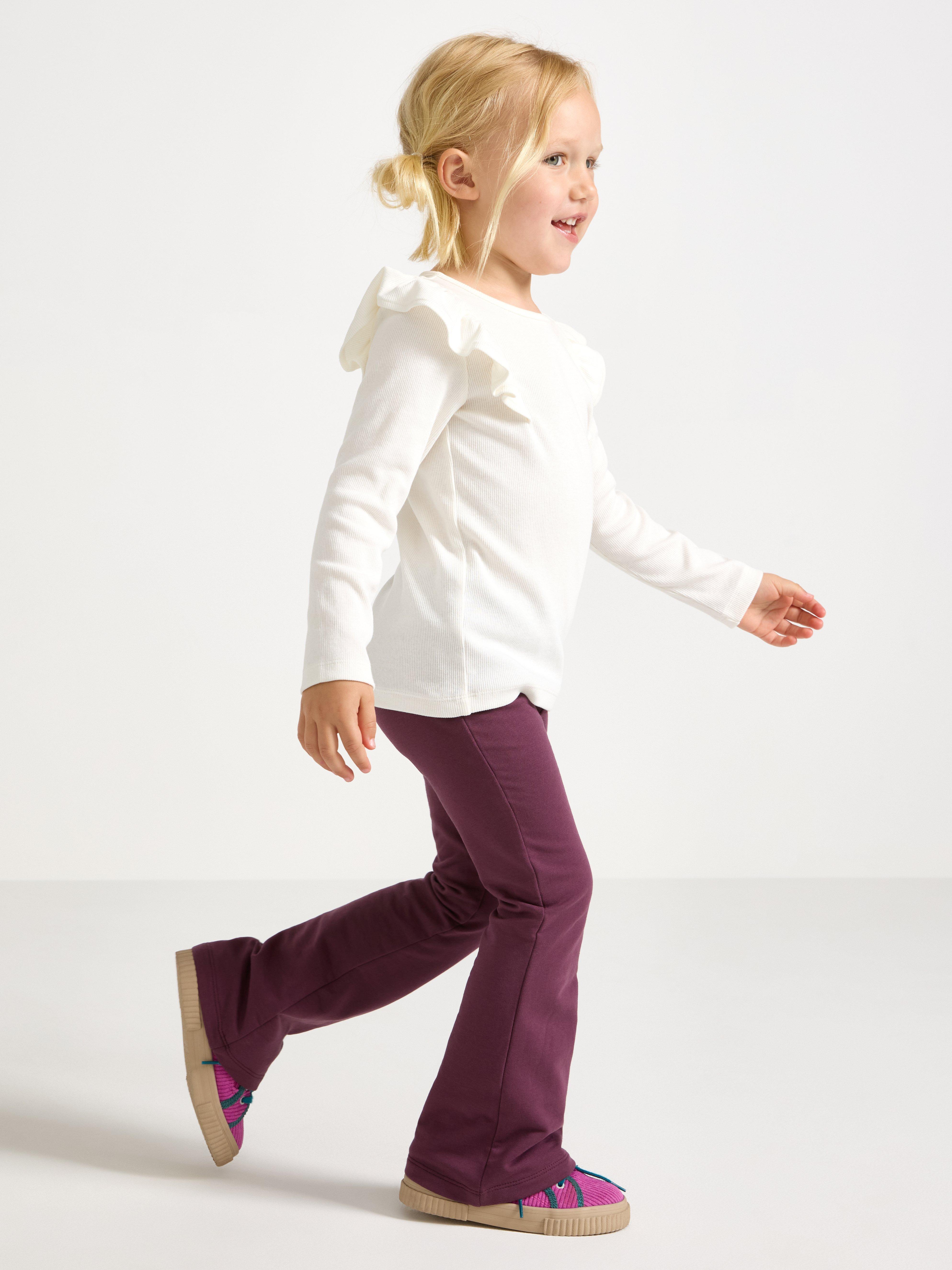 Leggings évasés à l'intérieur brossé lilas foncé poudré