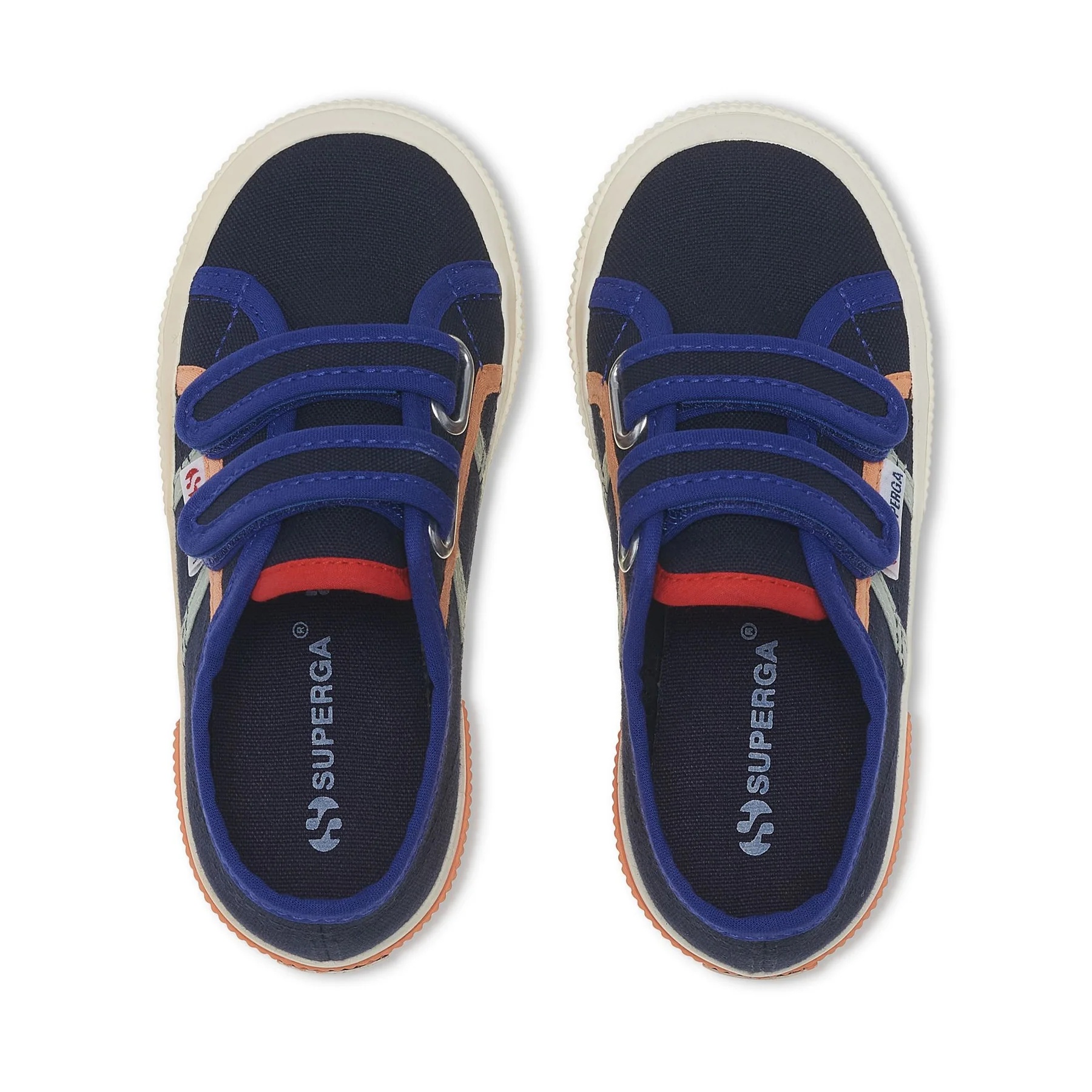2750 KIDS STRAPS COLORBLOCKING-BLUE NAVY-BLUE SPECTRUM RED