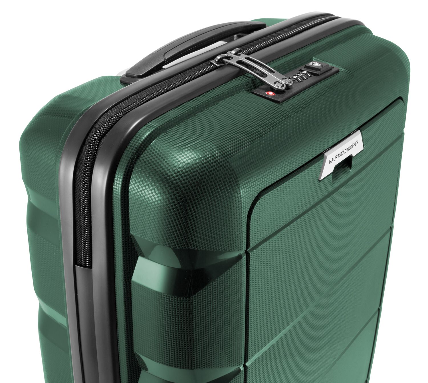 Britz – Handgepäck-Hartschalenkoffer-Trolley, TSA-konform, 55 cm, 34 Liter, dunkelgrün