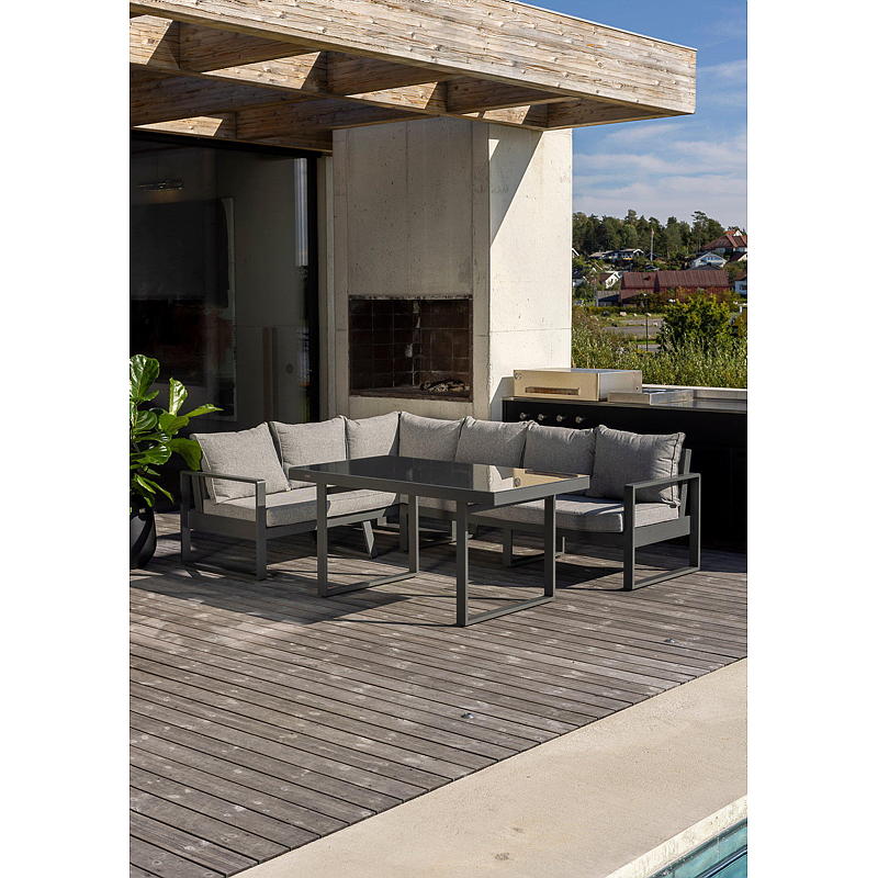 Hjem Hjørnesofa Aluminium, Miami