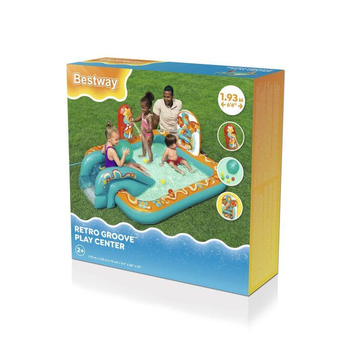 Piscina hinchable Bestway estilo hippie para parque infantil, 193x152x74 cm, +2 años, para jardín, 53164