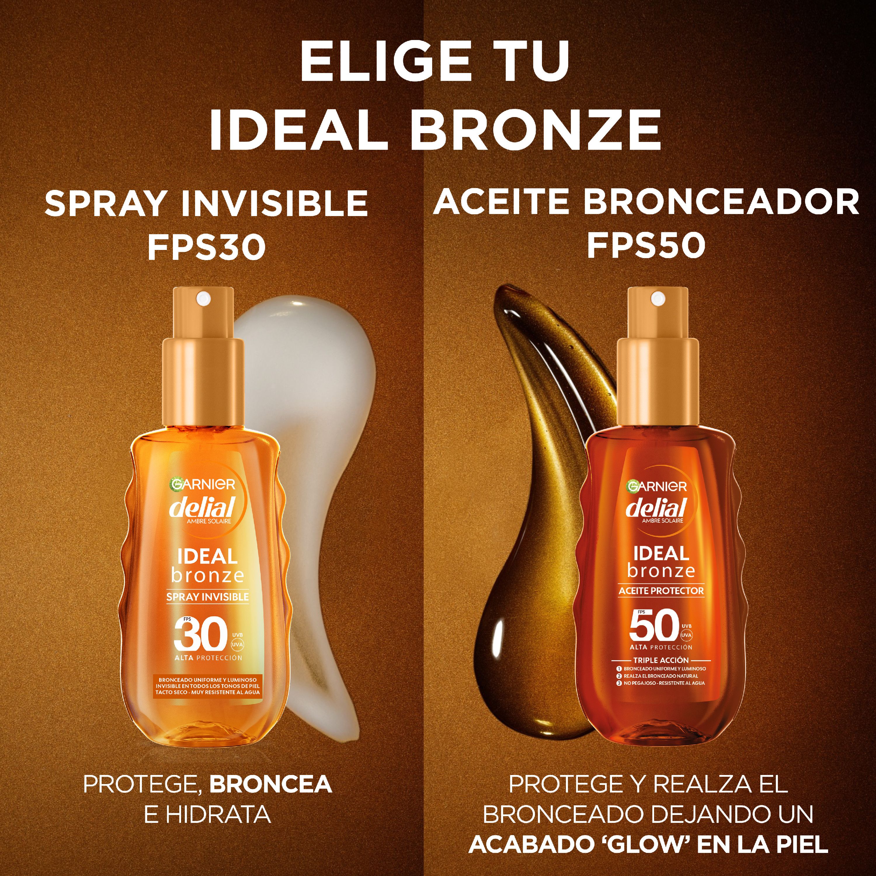 Delial Ideal Bronze aizsargeļļa SPF50 Sauļotājiem