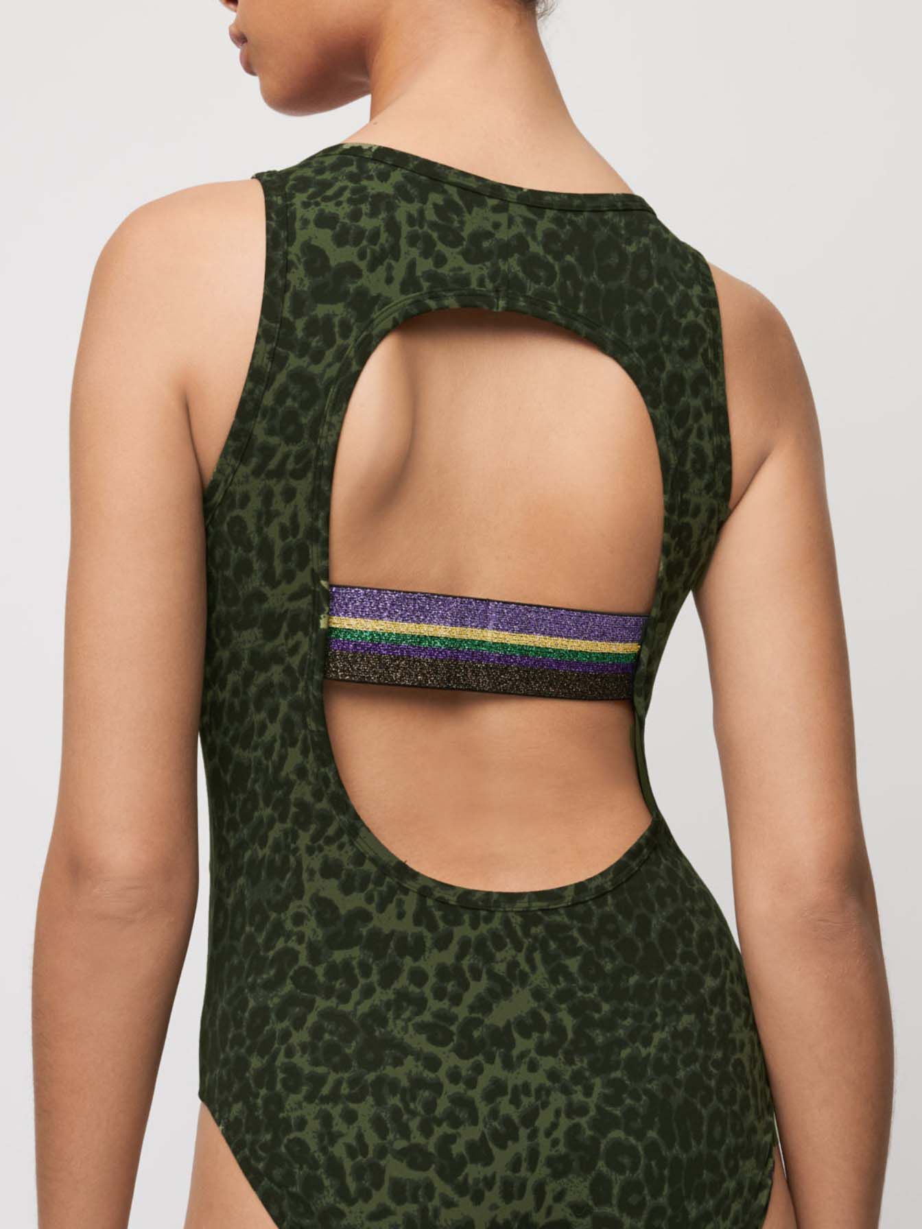 Body sport cu imprimeu leopard - Imprimeu leopard kaki
