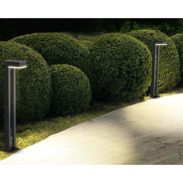 Set van 2 tuinpalen, LED-buitenverlichting op zonne-energie, 100 lumen, batterijduur van 3 nachten, IP54, ASLO