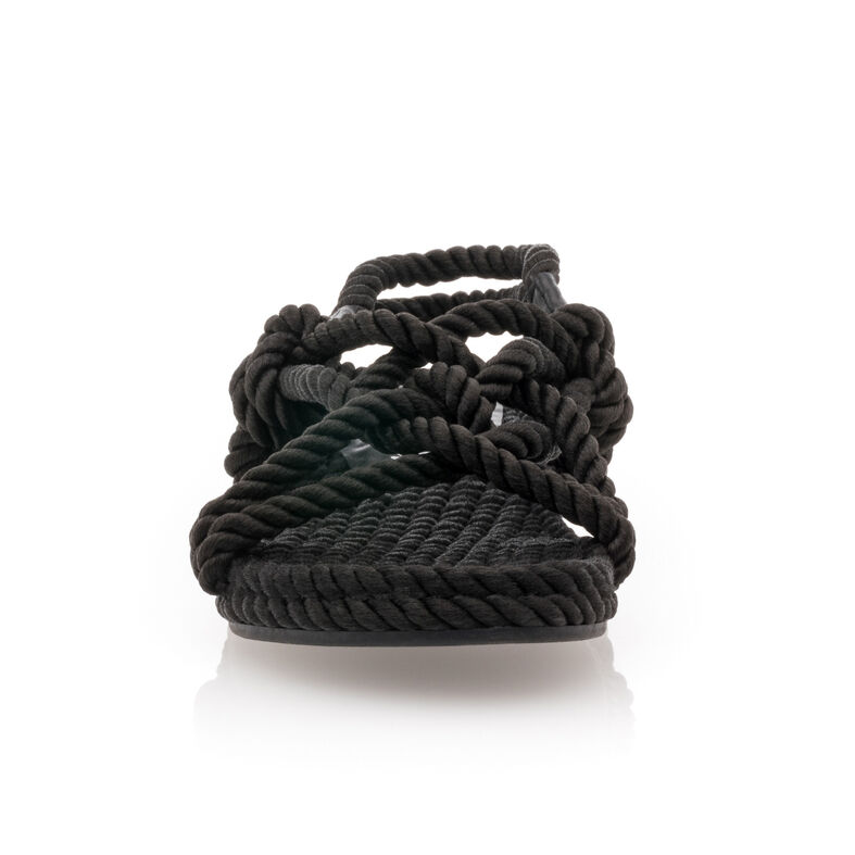 Schwarze Damensandalen / Zehenfreie Schuhe