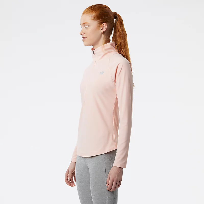 Női Spacedye félcipzáras sportnadrág - PINK HAZE HEATHER
