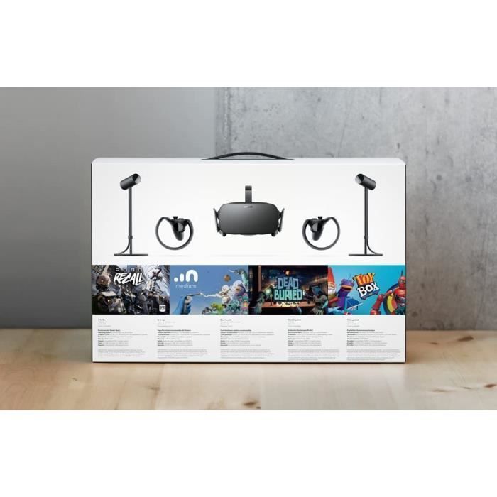 Oculus Rift VR-Gaming-Headset mit 2 Sensoren, 2 Controllern und Box