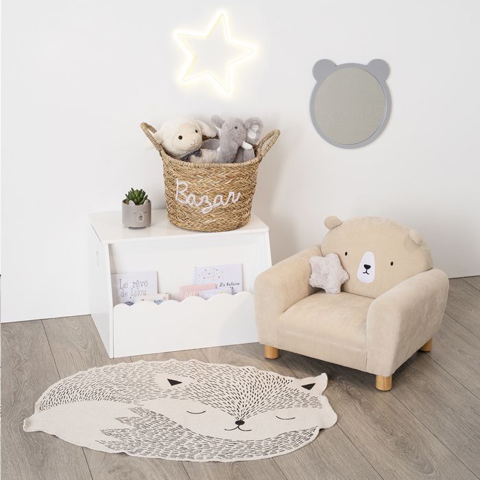 Cassapanca e libreria per bambini bianche 58x38 cm - Atmosphera Interior Designer