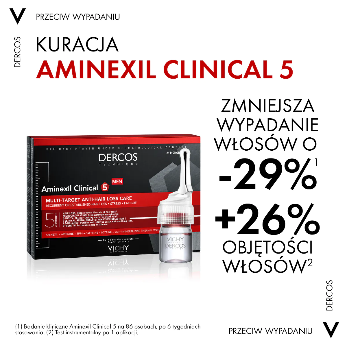 Vichy Dercos Aminexil Clinical Men Kuracja przeciw wypadaniu włosów u mężczyzn
