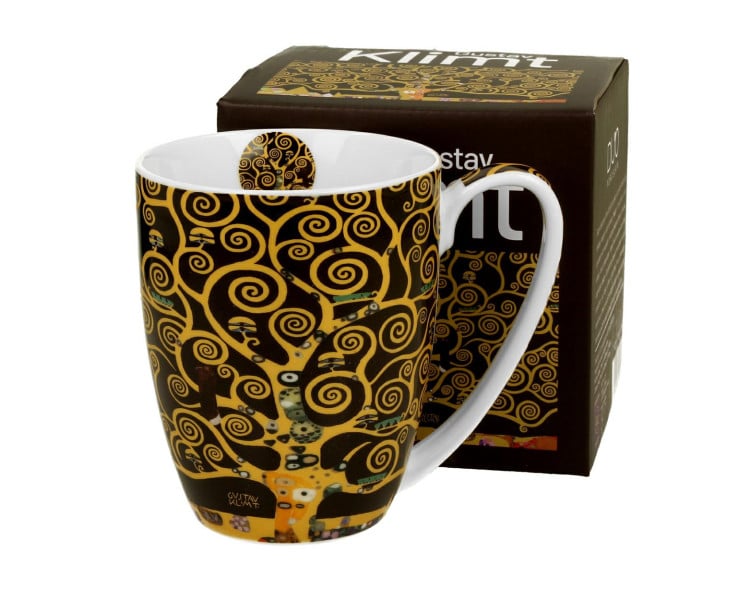 Porcelanowy Kubek Klimt Tree Of Life 350 ml do Kawy Herbaty Napoi