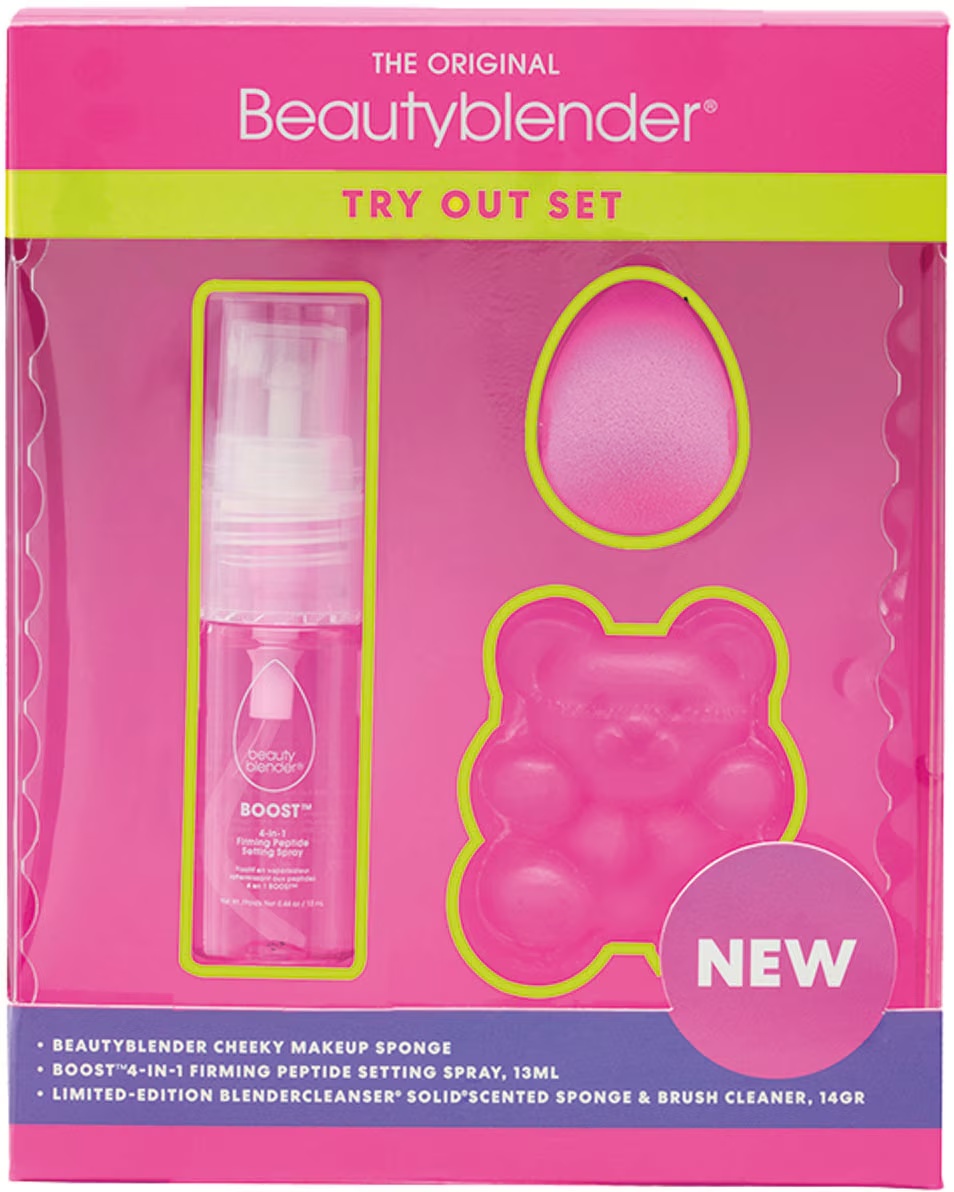 Kit de încercare BEAUTYBLENDER Burete, spray și demachiant