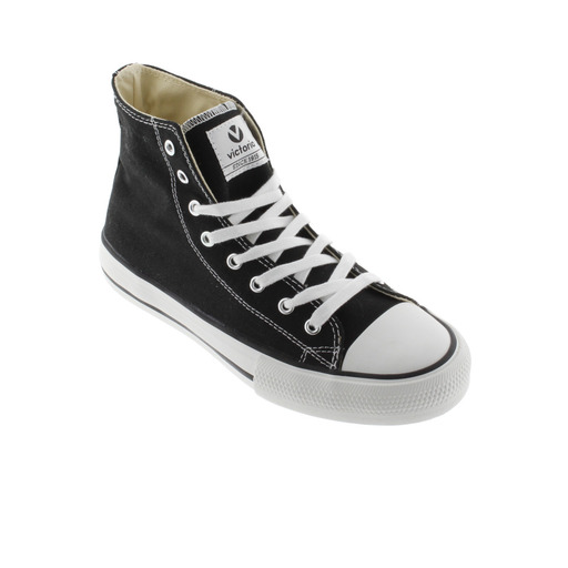 Victoria Tribu Canvas-Ankle-Boots mit weißen Schnürsenkeln