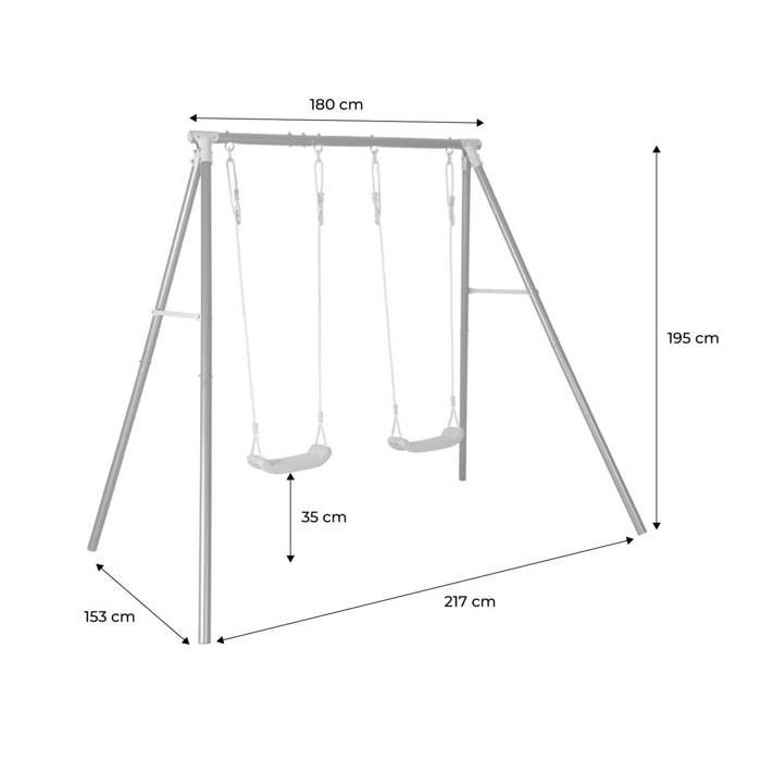 Columpio doble de metal BISE