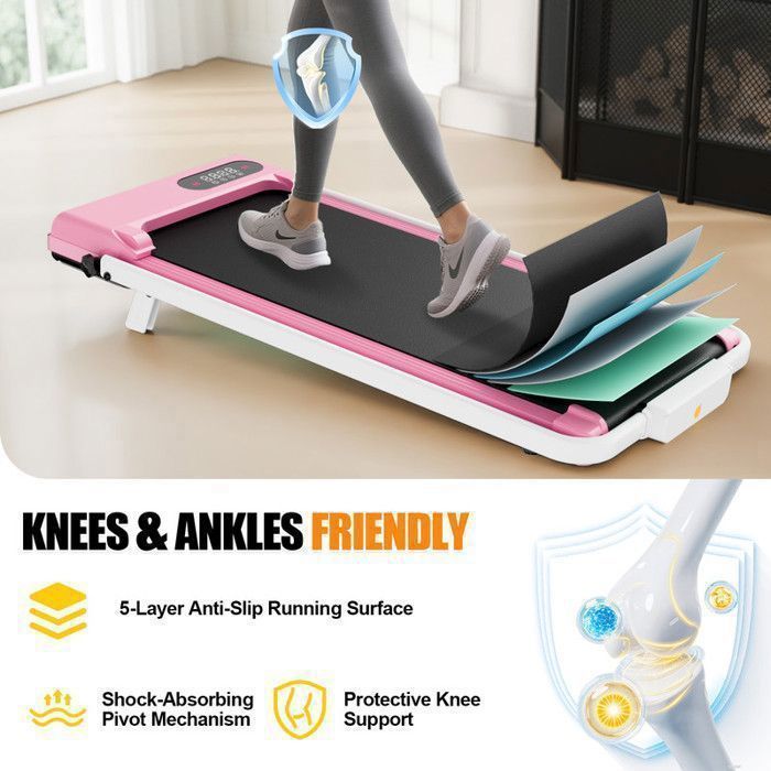 Tapis roulant pieghevole - Pedana 3 in 1 con inclinazione del 7% - Velocità regolabile da 1 a 8 km/h - Superficie 38,5 x 90 cm