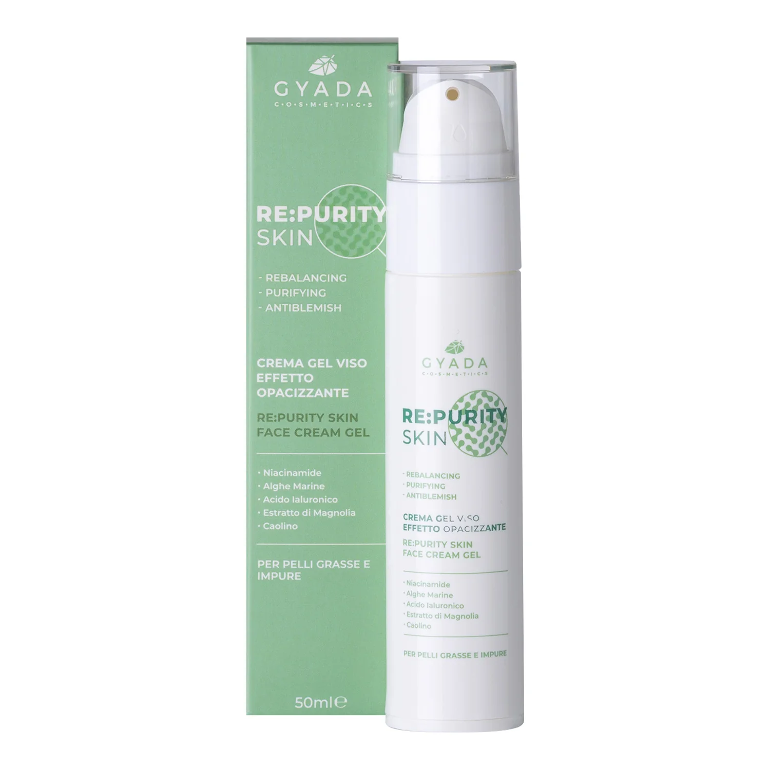 Re:Purity Skin Face Cream Gel - Crema Gel Viso Effetto Opacizzante - Crema viso giorno antimperfezioni, Gel viso antimperfezioni, Base Trucco antimperfezioni