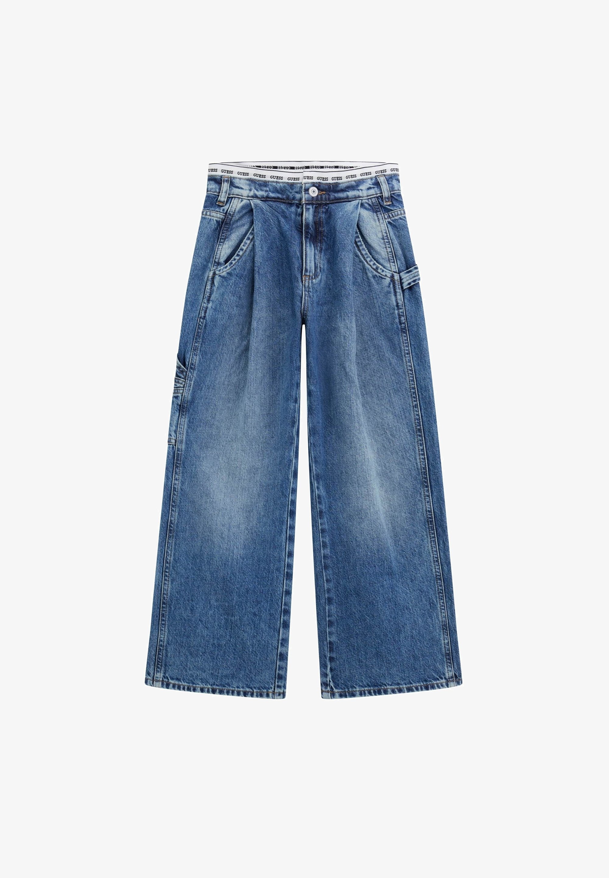 Guess PALAZZO - Rechte jeans - blauw
