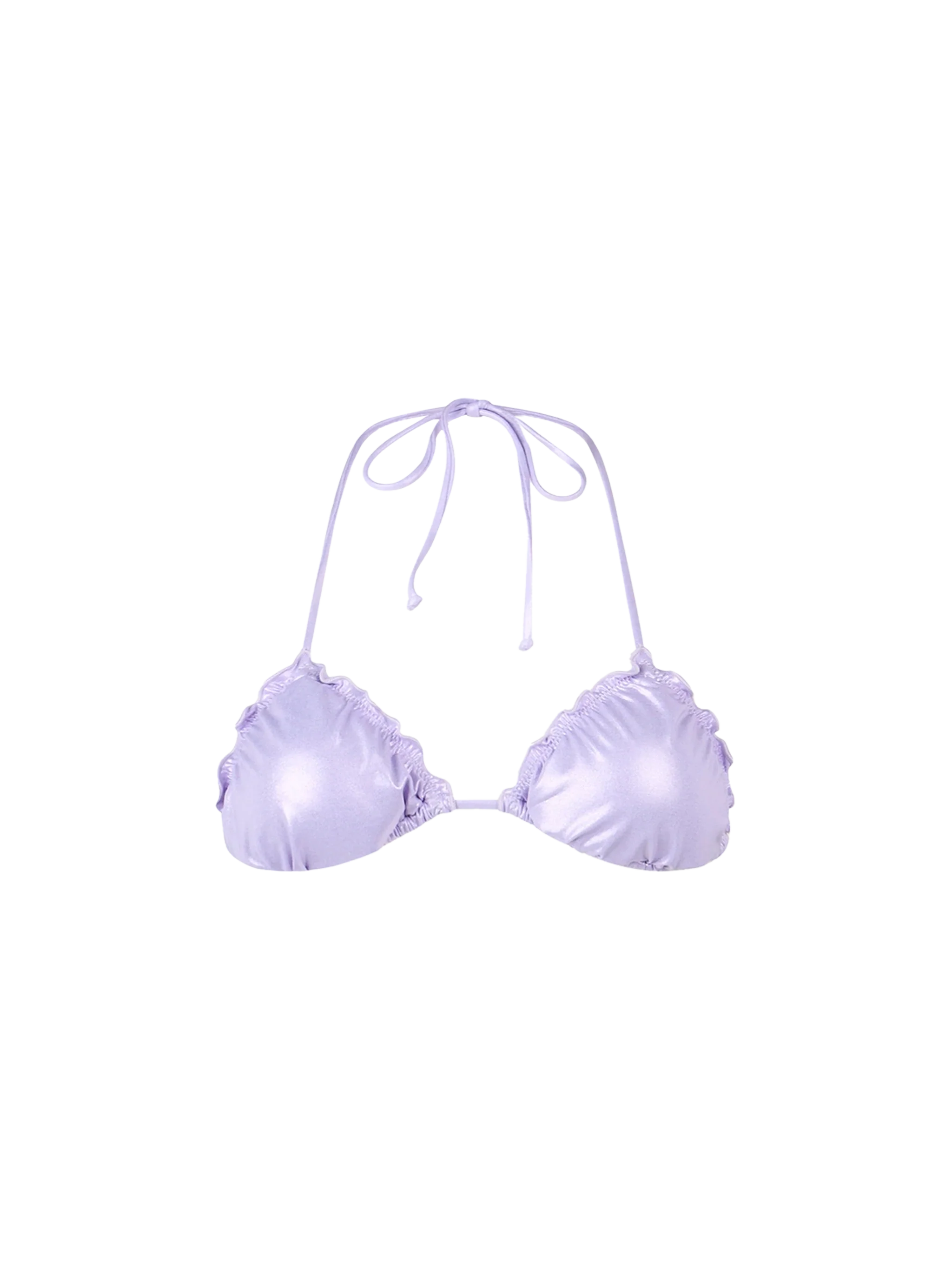 Haut de plage triangle violet laminé pour femme Sagittarius