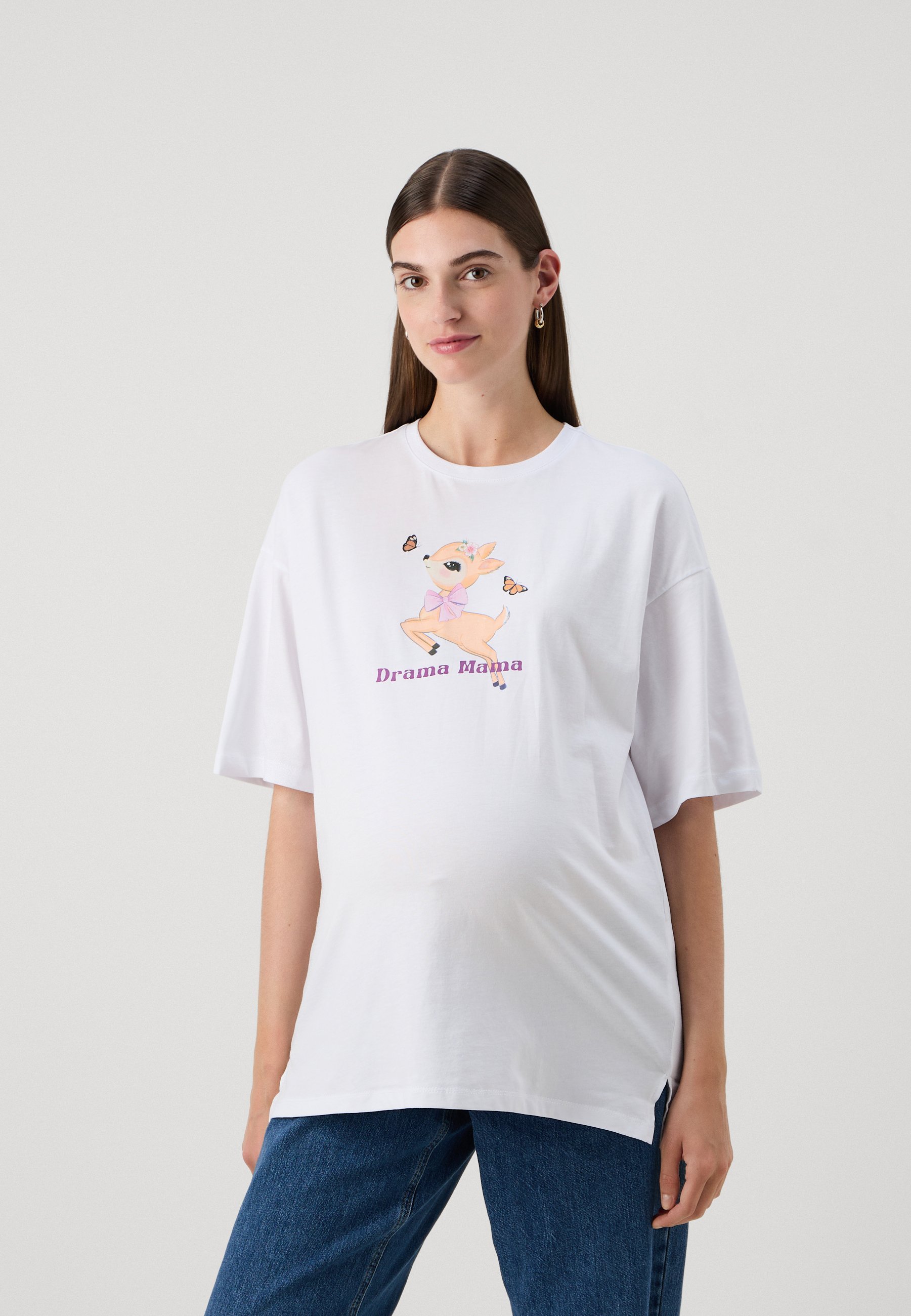 T-shirt premaman Even&Odd con stampa - bianca