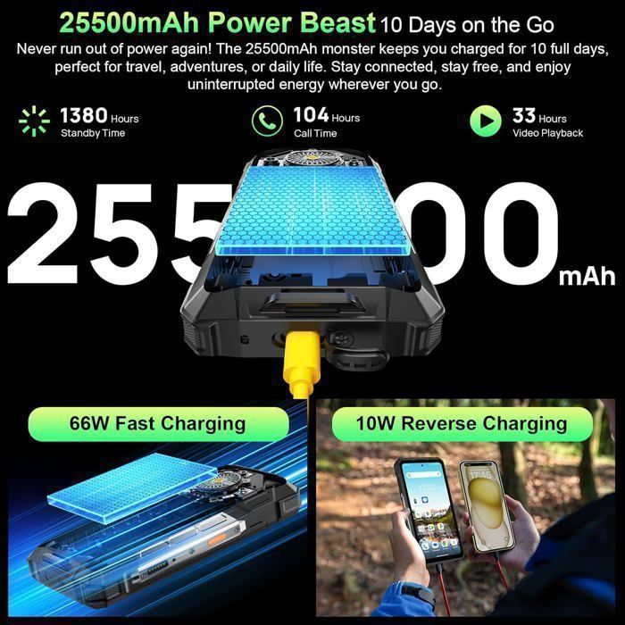 Smartphone Robuste Ulefone Armor 33 24Go+512Go 6,95