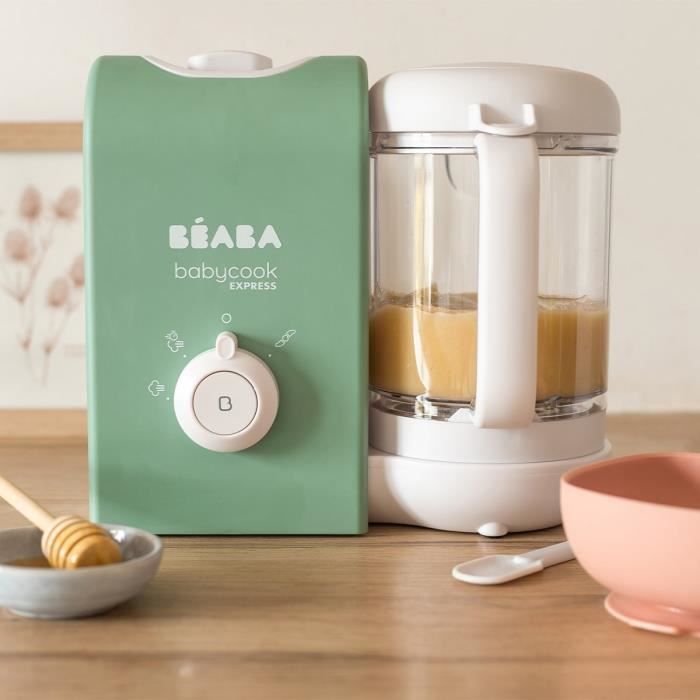 BEABA, Babycook Express, baby food maker, 4-in-1 blender-cooker, sage green