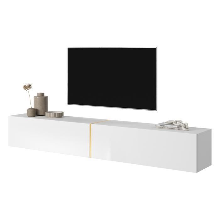Mueble para TV - Blanco - Bisira - 200 x 31,6 x 30