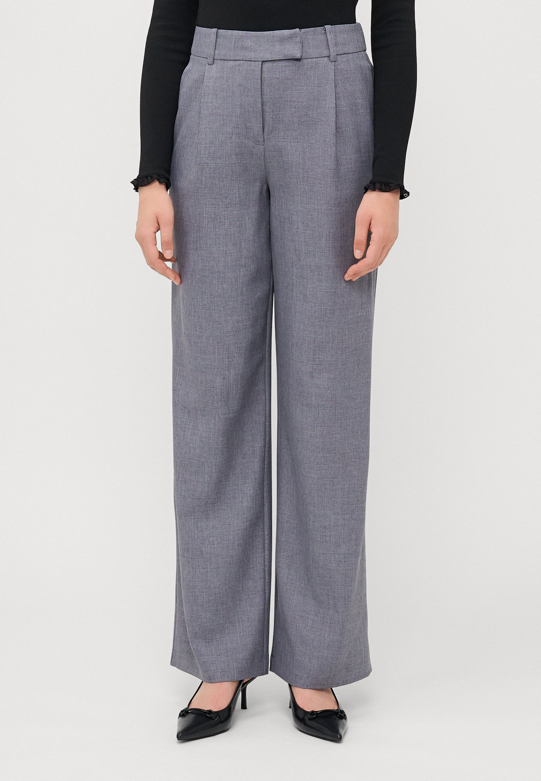 ONLY Tall ONLLINDA PANTS - Spodnie - średni szary melanż