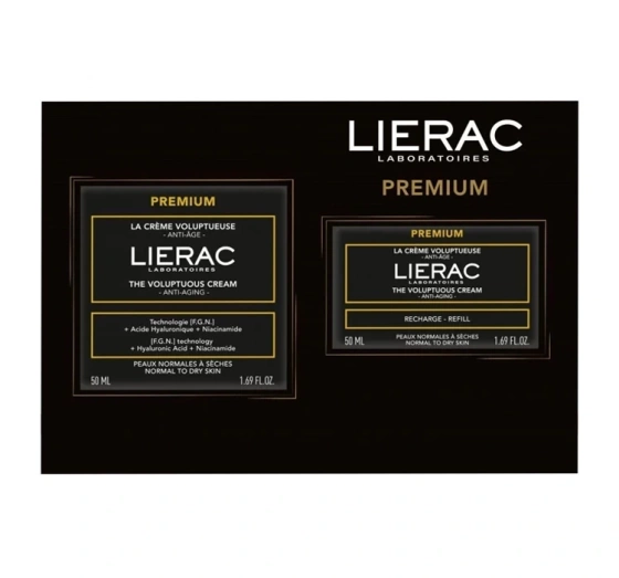 Lierac Premium zestaw kosmetyków do twarzy krem przeciwzmarszczkowy 50 ml   refill 50 ml