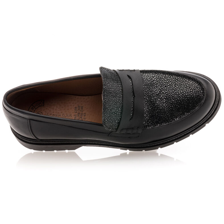 Svarte loafers/båtsko til dame