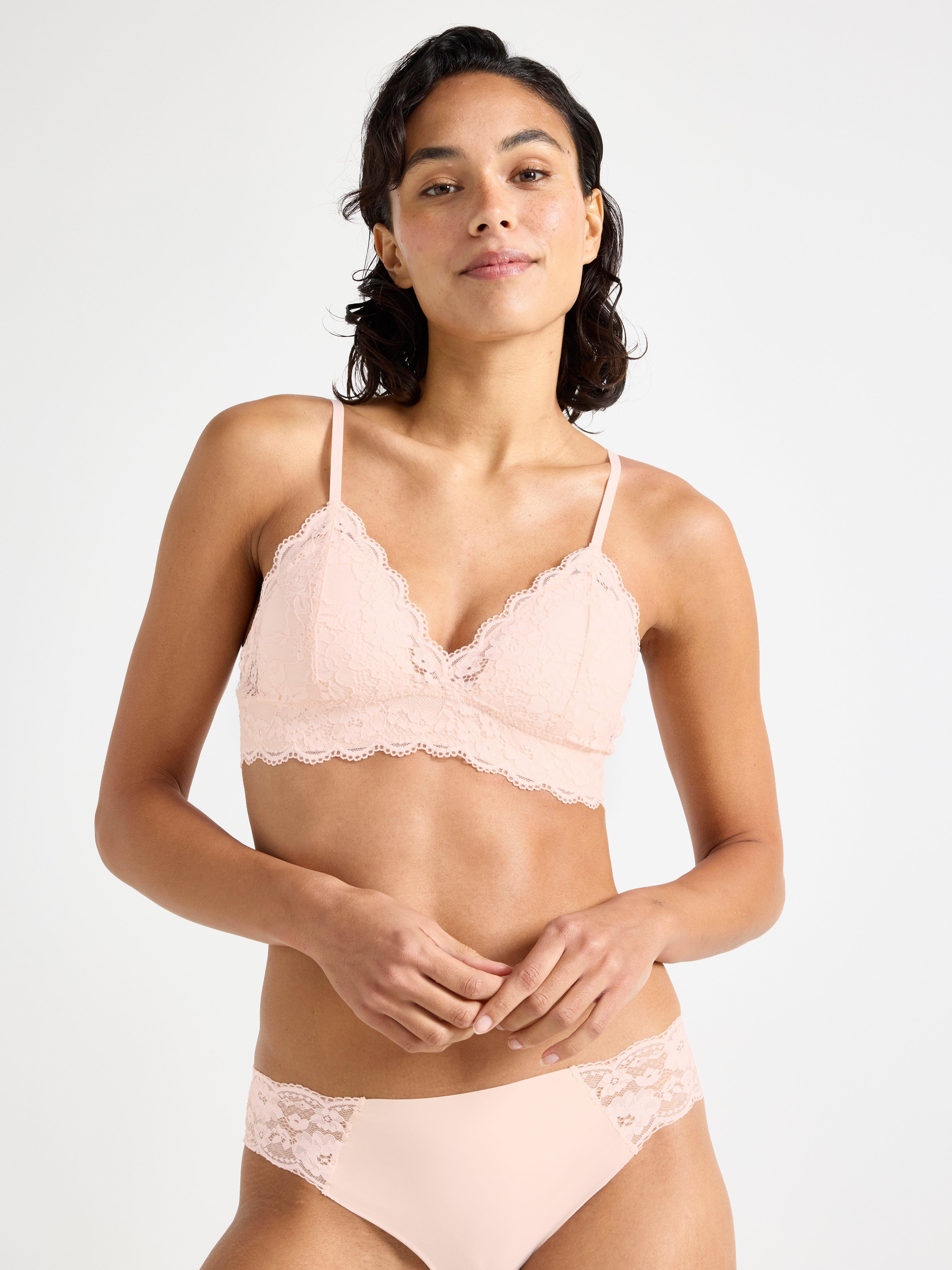 Bralette i spiker Lt rosa