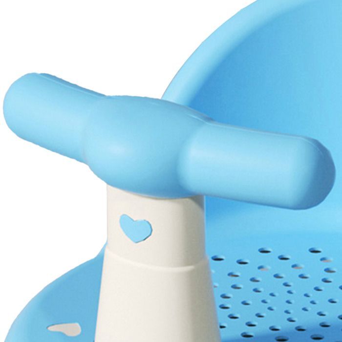 Assento de Banho para Bebê OMABETA, Ergonômico e Ajustável para Evitar Escorregões, Azul Celeste
