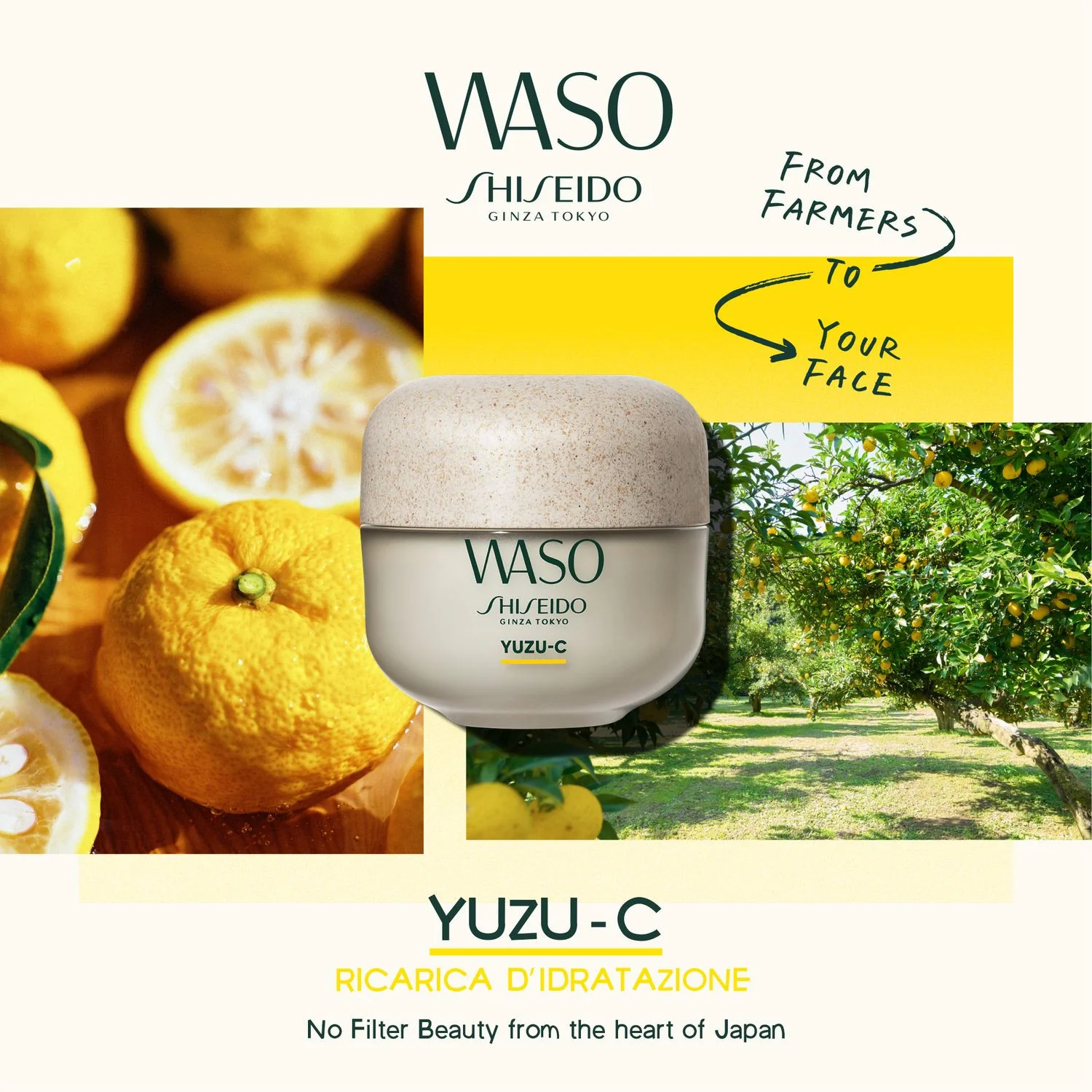Waso YUZU-C Beauty Sleeping Mask - Tratt.globale viso notte , Maschera Idratante viso