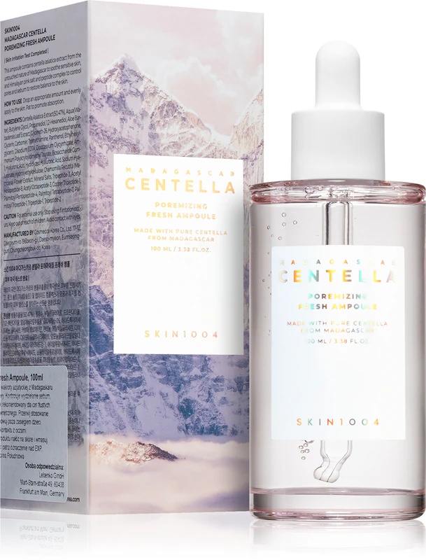 SKIN1004 Madagaskaras Centella Poremizing Fresh Ampoule detoksikācijas sejas serums ādas izlīdzināšanai un poru samazināšanai