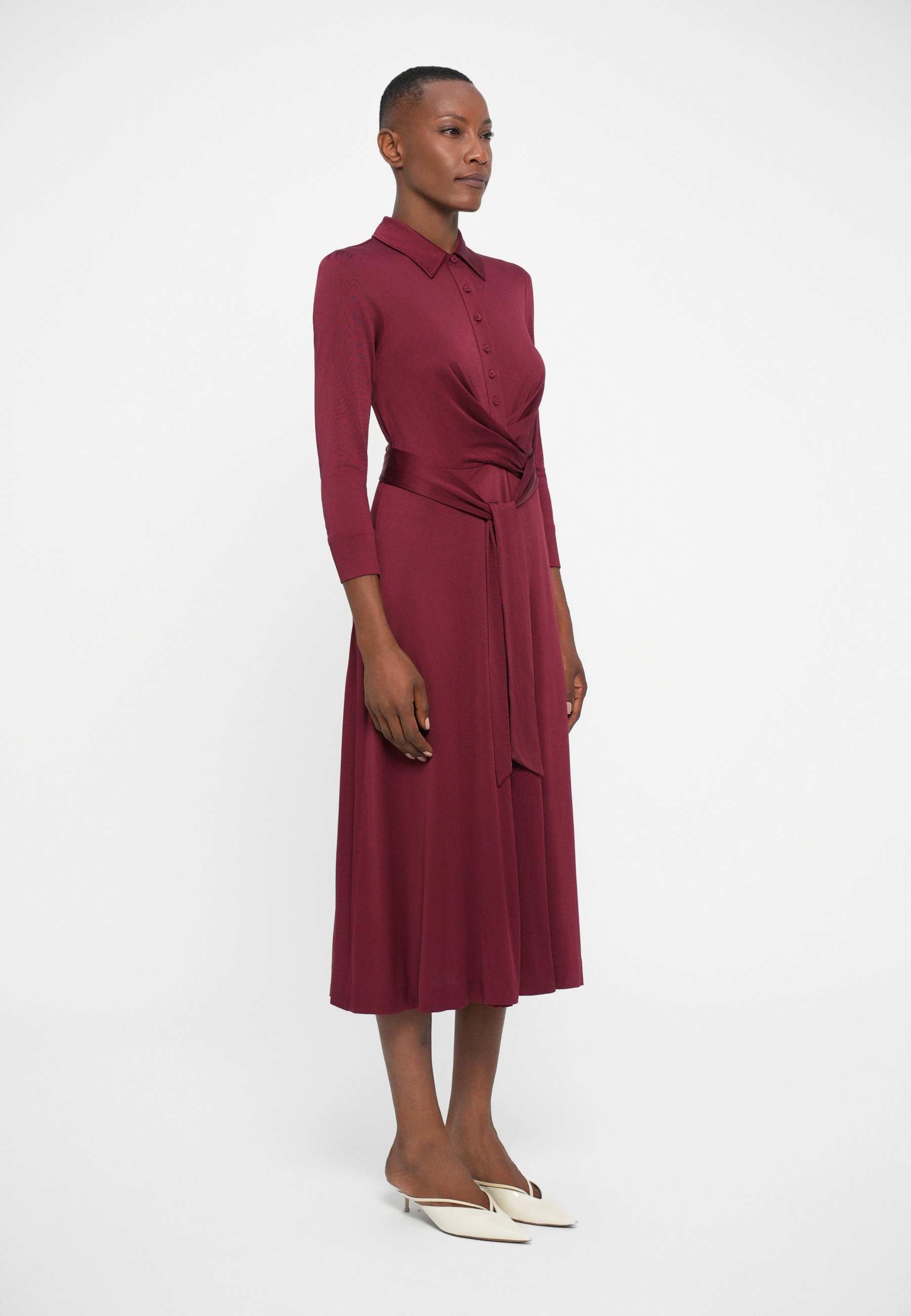Diane von Furstenberg SANA TWO JURK - Overhemdjurk - wijnroze