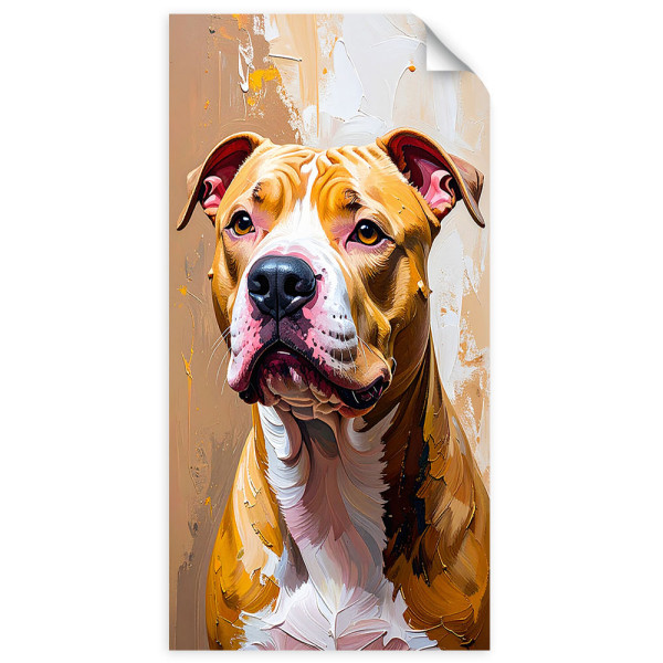 Naklejka samoprzylepna Feeby Pit Bull Pies Zwierzę 40x80