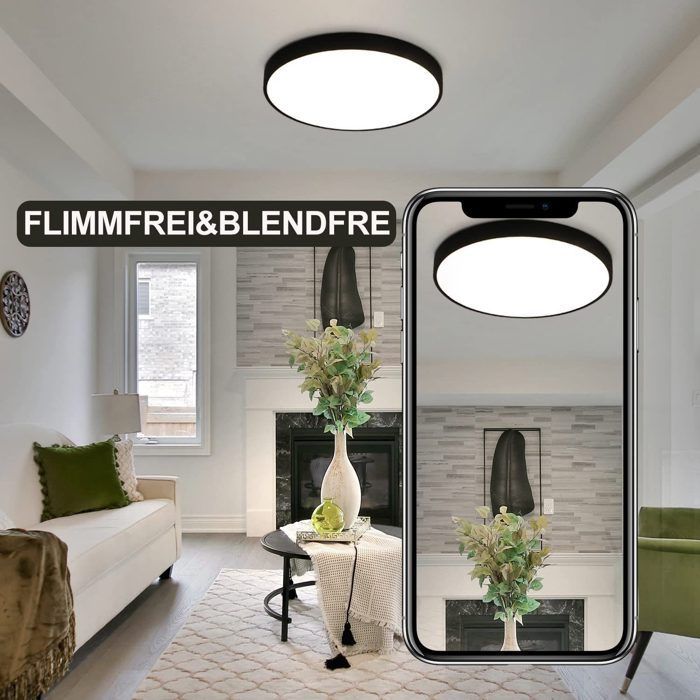 Lámpara de techo LED - NETTLIFE - Lámpara de techo plana LED Nettlife - 17W - 4000K - IP44