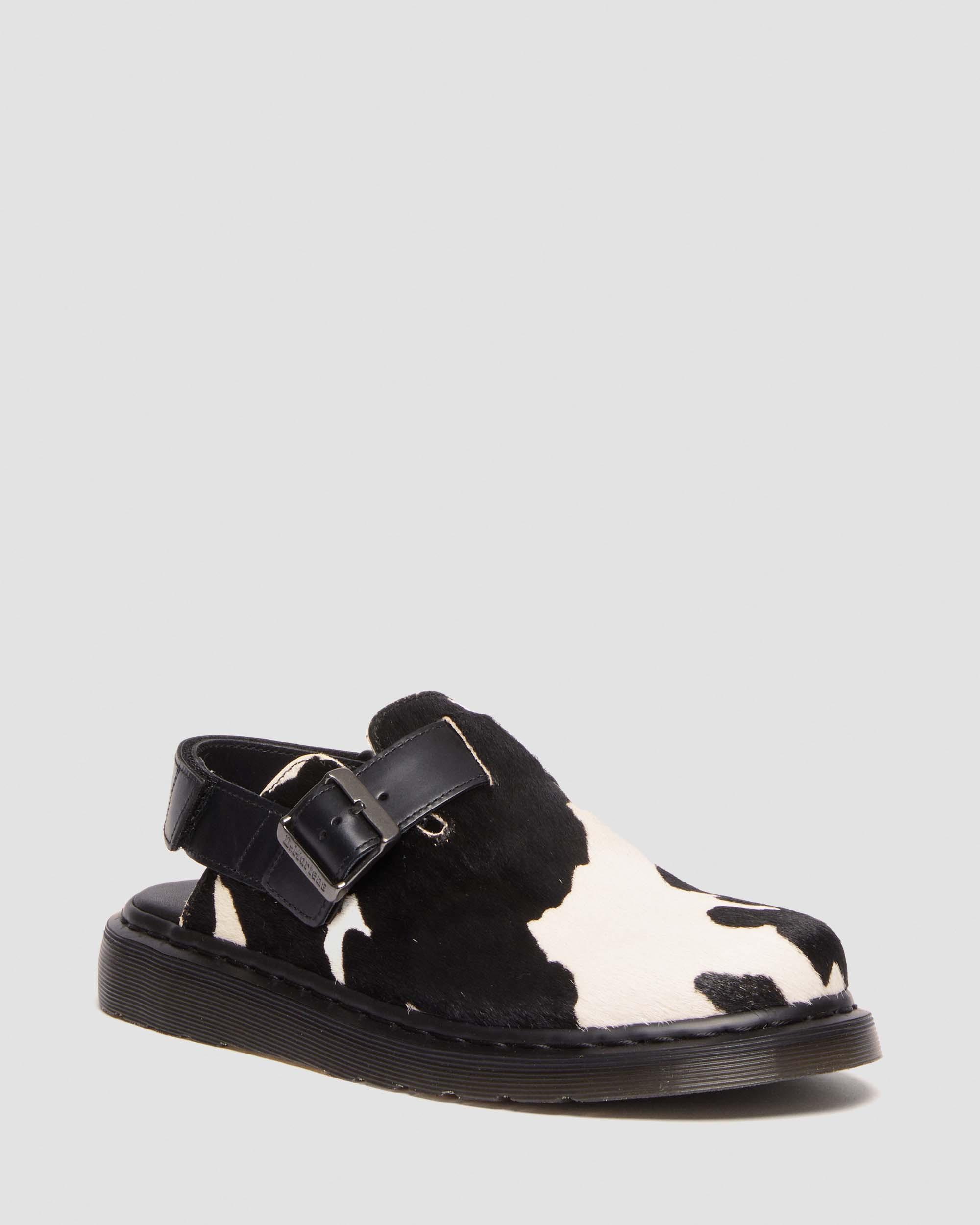 Jorge II Hair-on Animal Print Slingback Mules