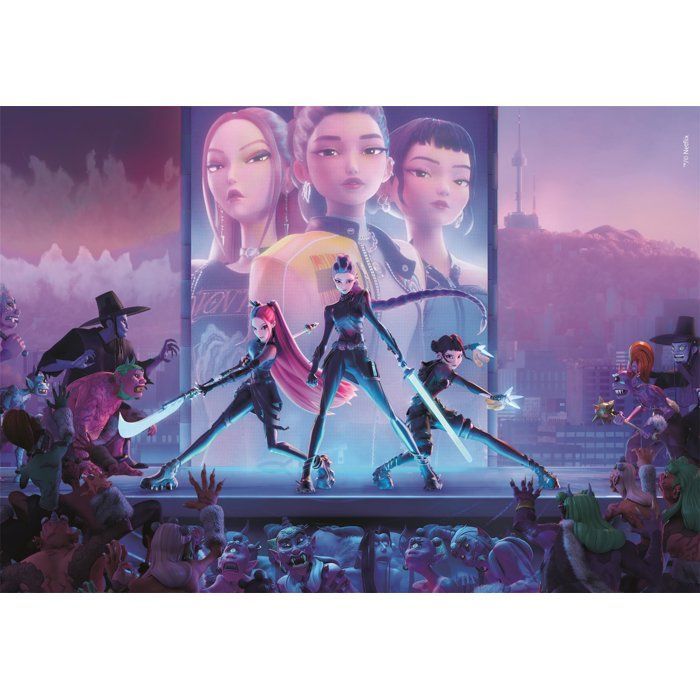 Clementoni - Caçadores de Demônios K-Pop - Quebra-cabeça de 1000 peças