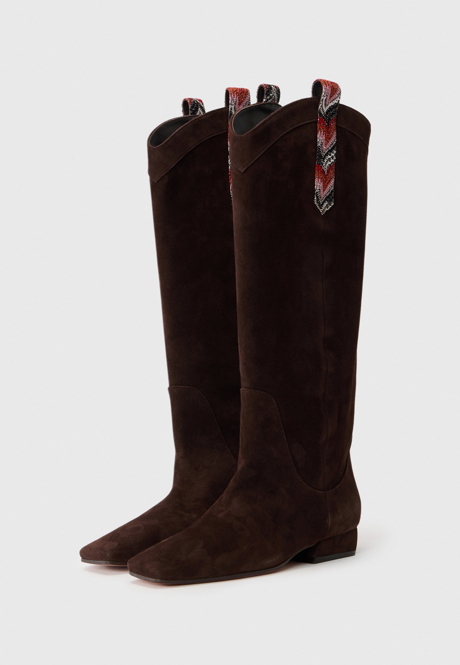 Bottes Missoni CLARA - style cowboy/motard - marron foncé