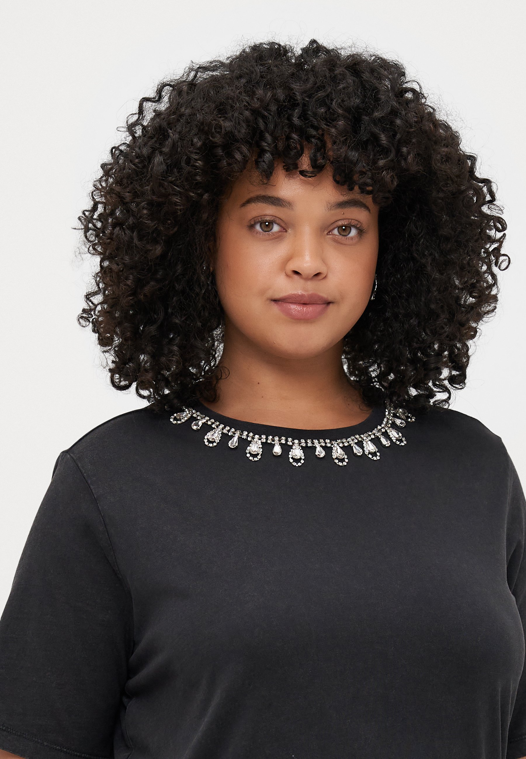 ALLEEN Carmakoma CAROZIAS LEVENSKETTING - T-shirt met print - zwart
