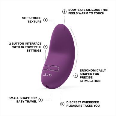 Lelo Mini Vibrator Clitoris Lily 3 Dark Plum 1 kpl 1 kpl