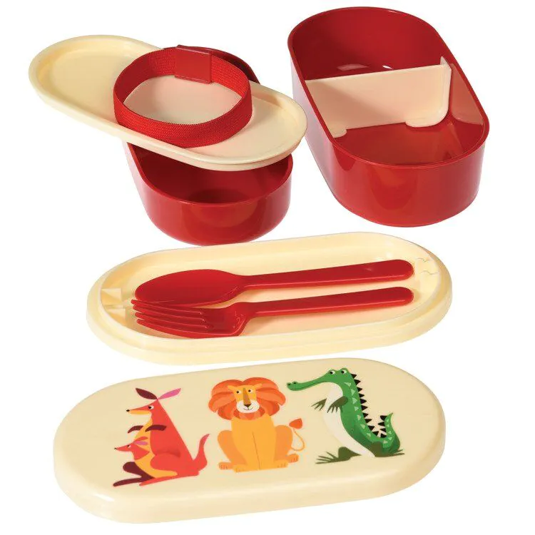 Rex London Lunchbox dla dzieci, Kolorowe Zwierzaki