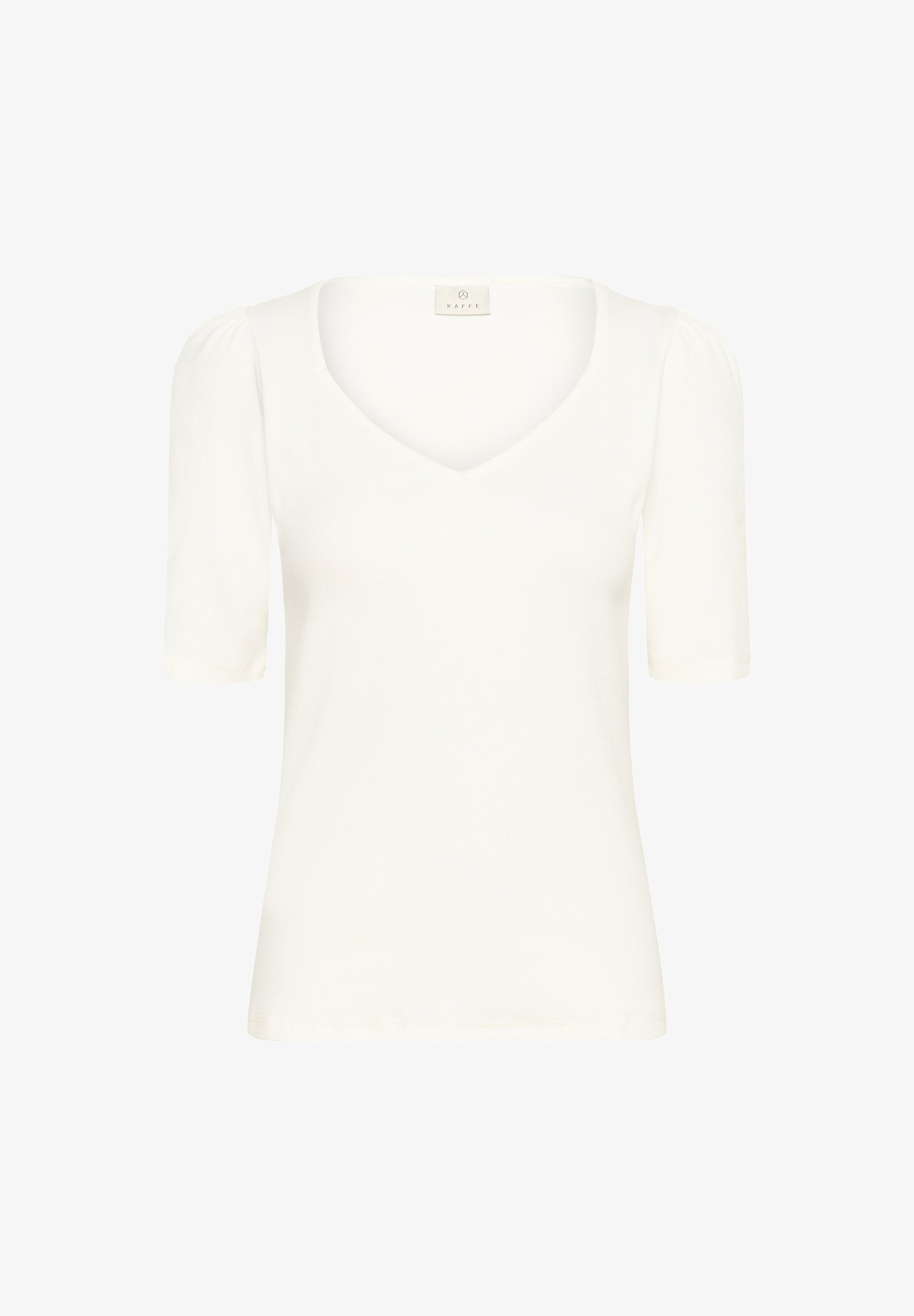Kaffe CARLA - Tricou simplu - cretă