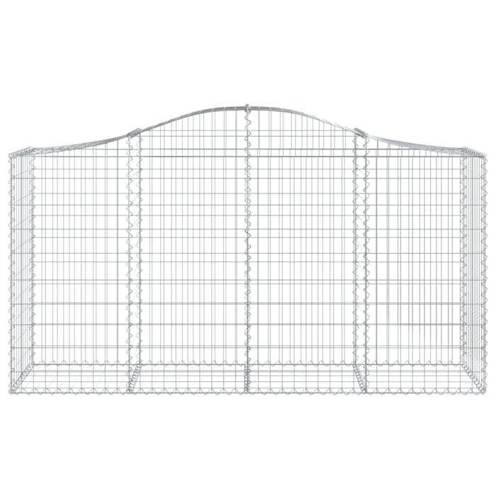 vidaXL Panier de Gabions Arqué Cage à Gabion Mur de Gabion Panier à Pierre Gabion pour Pierre Jardin Patio Extérieur 153395