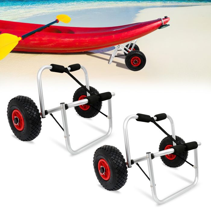 Carro para kayak Yaskilosiu de 2 piezas, carro de transporte plegable de aleación de aluminio para tablas de surf.