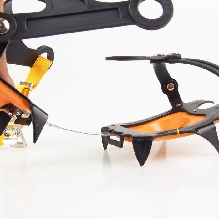 10 dientes. Incluye cadena de soldadura para tablas de snowboard. Crampones de acero inoxidable. Esquí al aire libre. Esquí de travesía en hielo. Escalada.